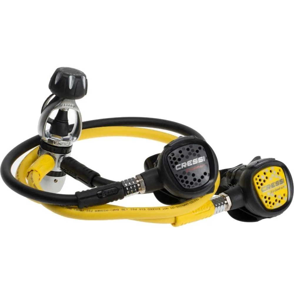 Cressi Scuba Diving Regulator Kit - AC2 Piston 1st Stage, Compact 2nd Stage, Octopus Compact - Light and Reliable - Made in Italy
