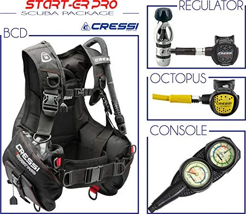 Cressi Start-er Pro Package, Black, M