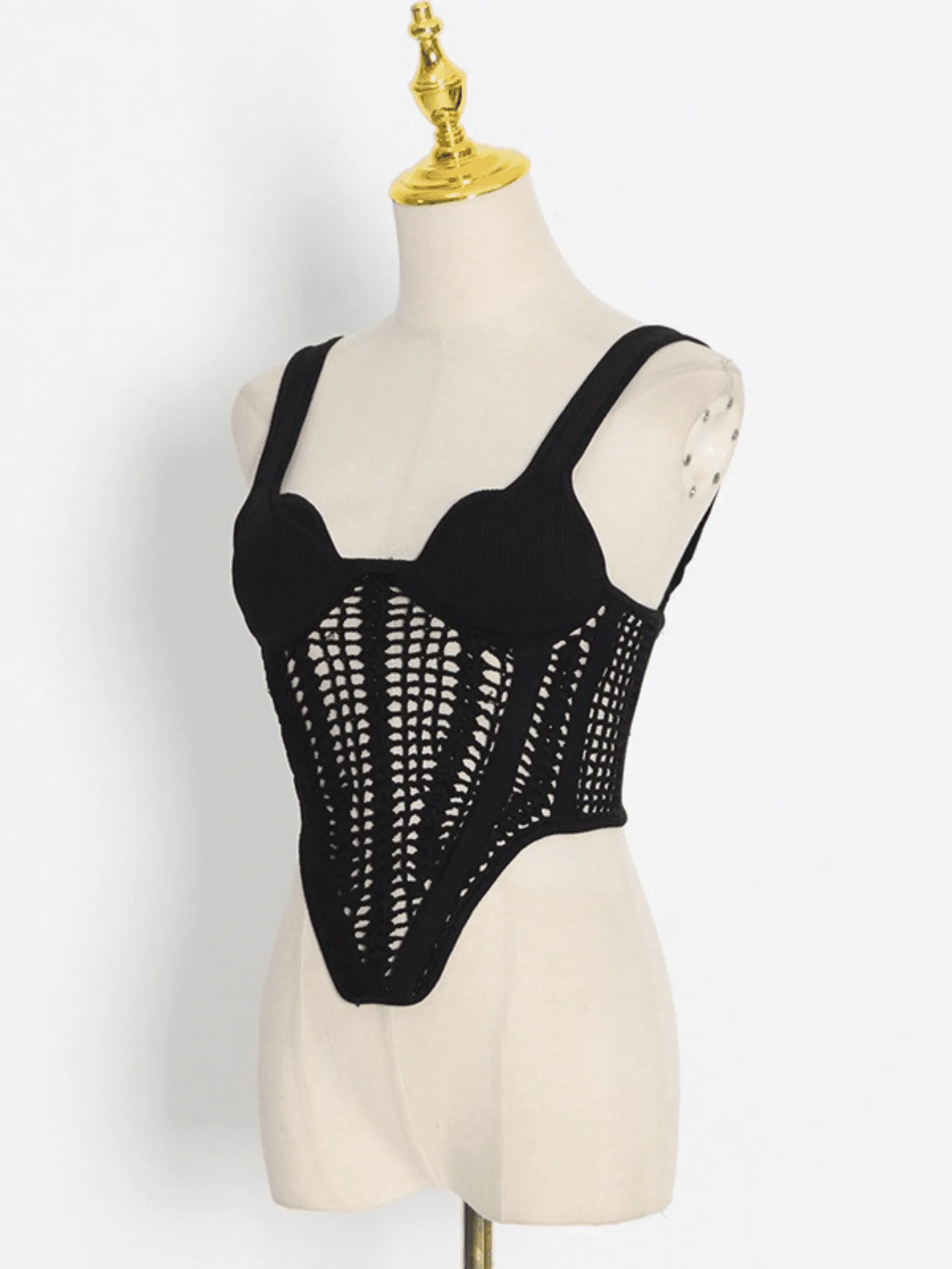 Crochet Knitted Corset Top