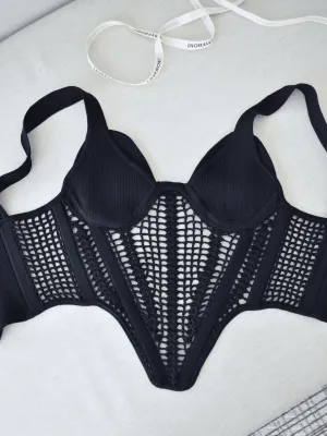 Crochet Knitted Corset Top