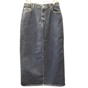 Crossroads Womens Vintage Denim Maxi Jean Skirt Size L Retro Full Length Retro