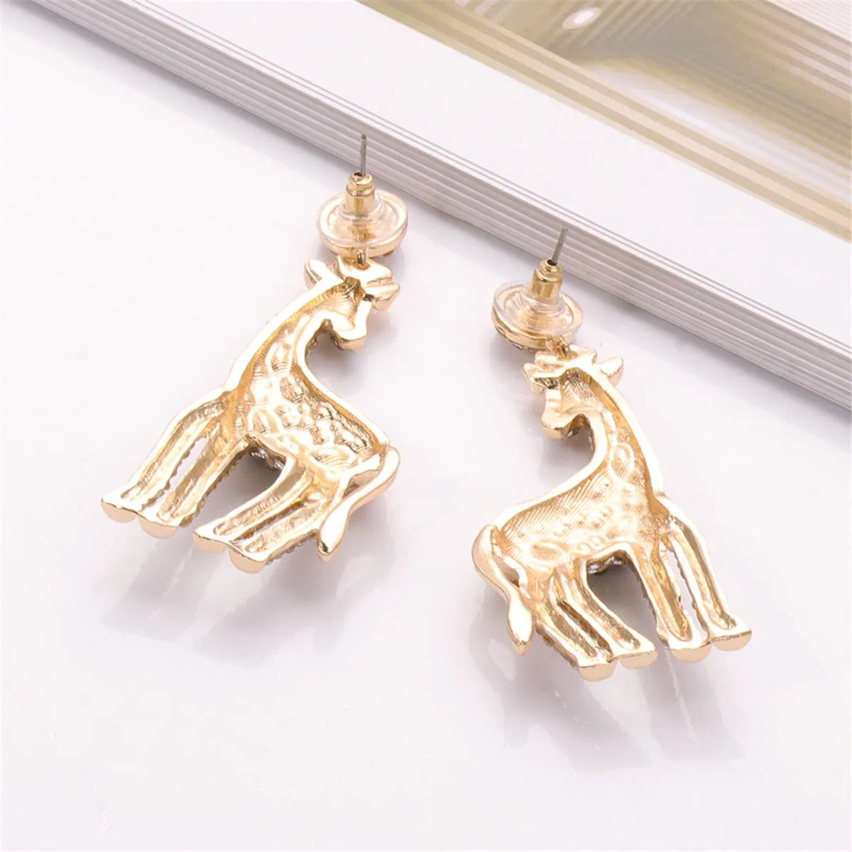 Crystal & Cubic Zirconia Giraffe Drop Earrings