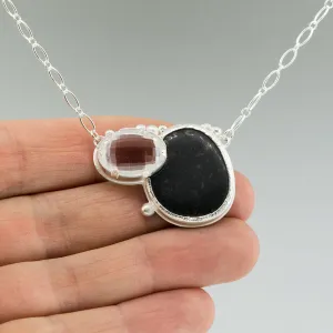 Crystal beach rock necklace