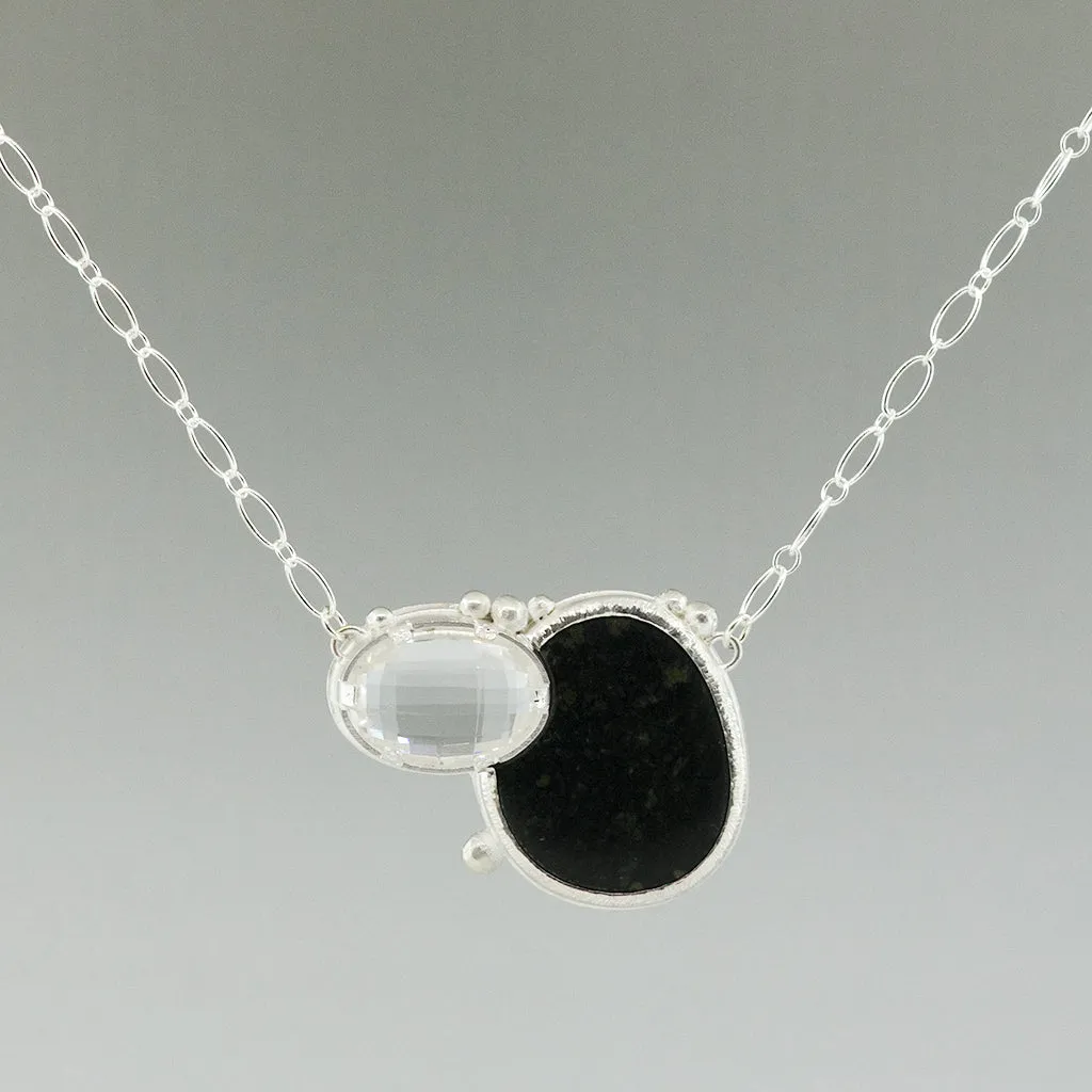 Crystal beach rock necklace