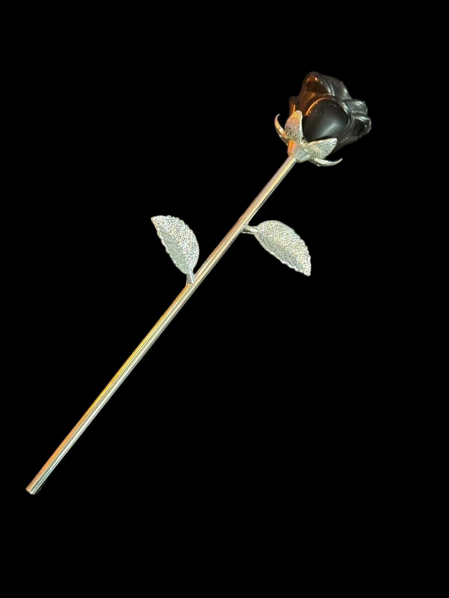 Crystal Long Stem Rose, Crystal Flower, Gemstone Rose, Gemstone Flower