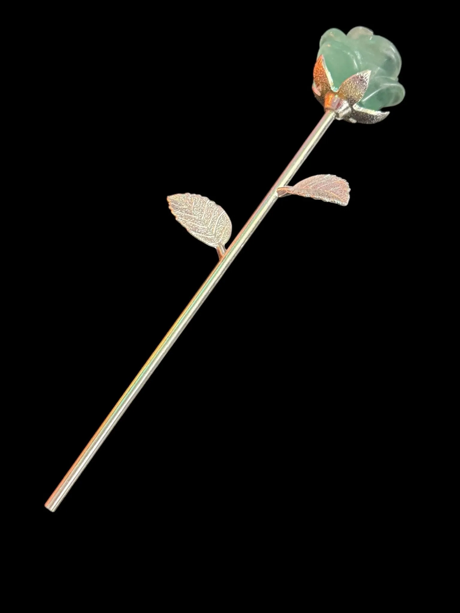 Crystal Long Stem Rose, Crystal Flower, Gemstone Rose, Gemstone Flower