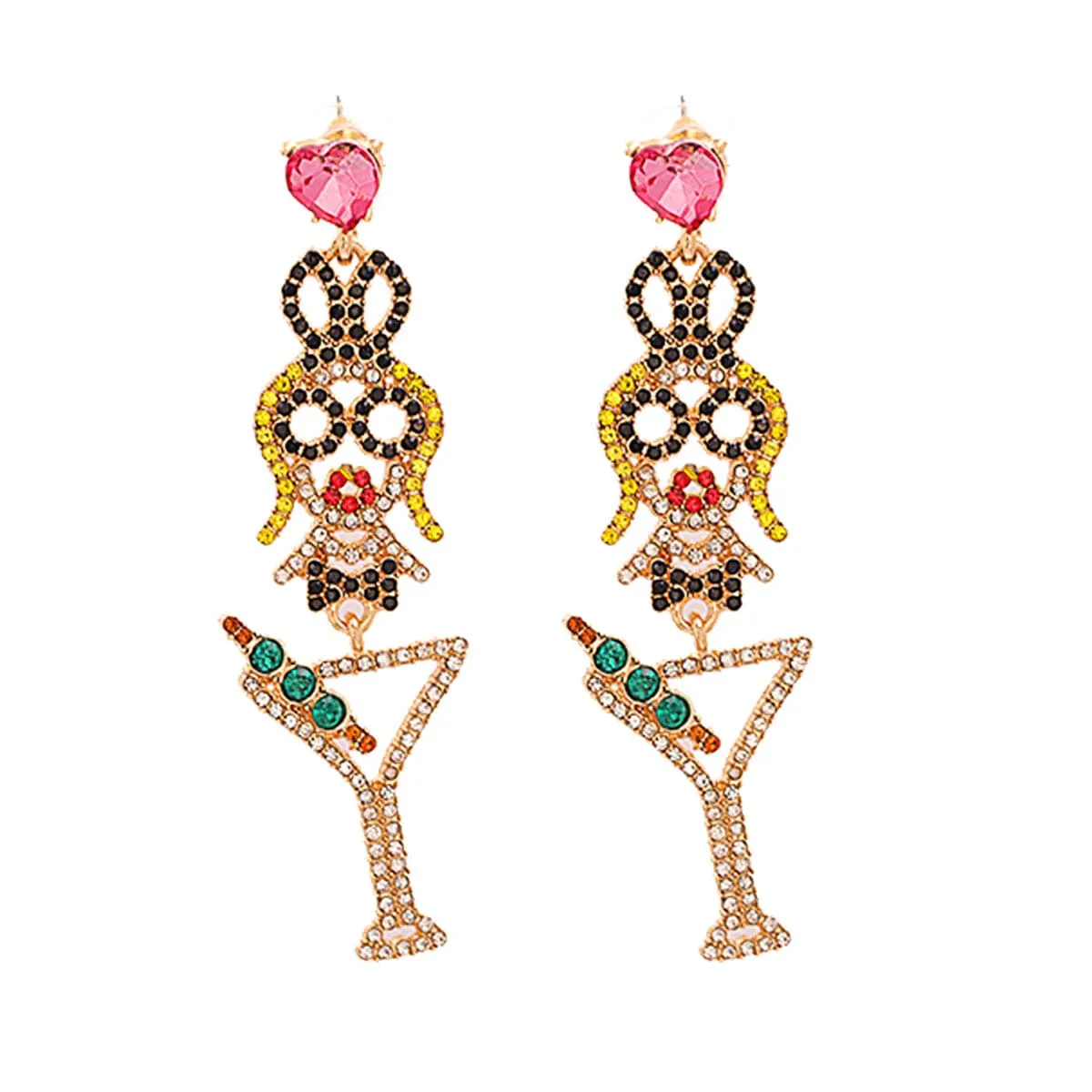 Cubic Zirconia & 18K Gold-Plated Cocktail Drop Earrings