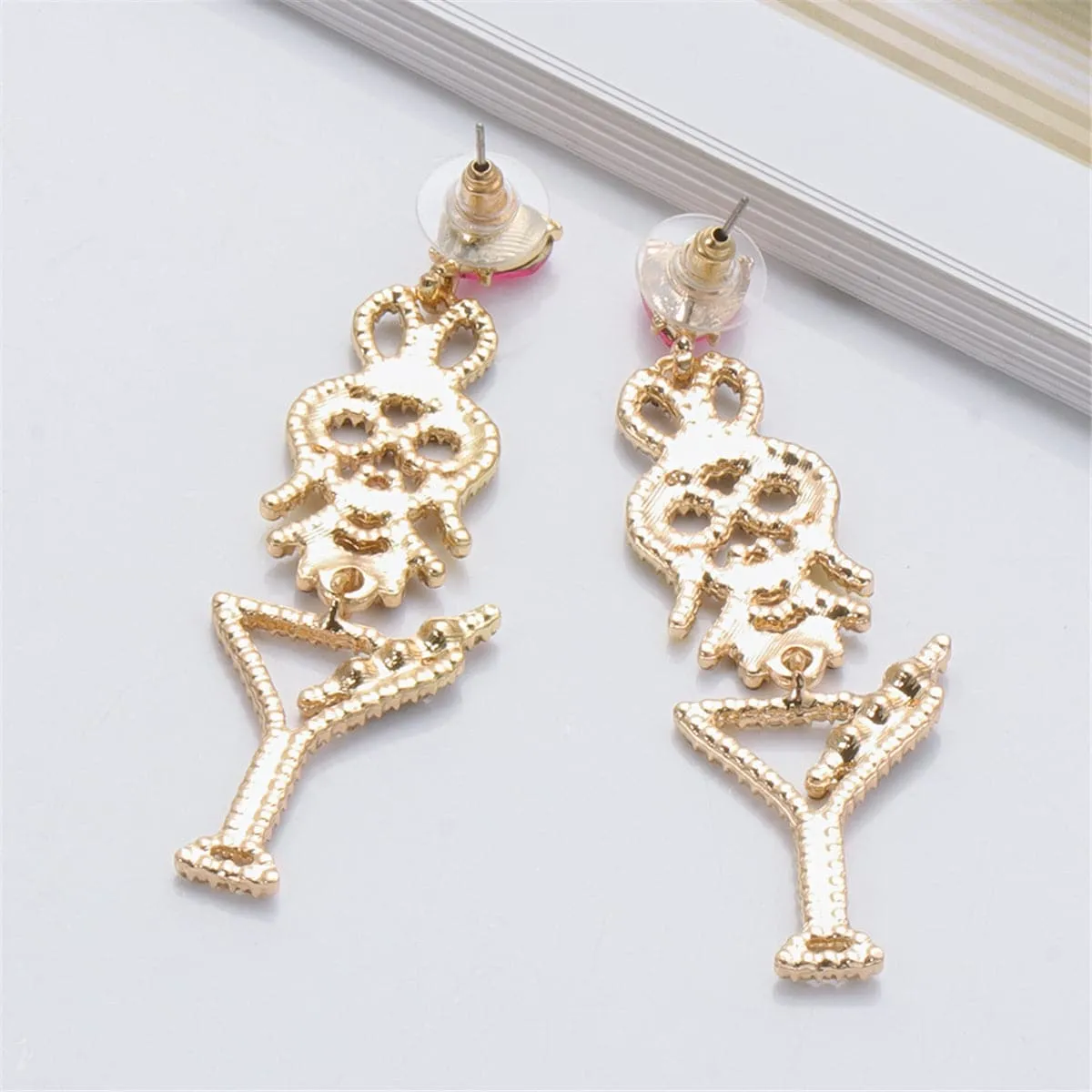 Cubic Zirconia & 18K Gold-Plated Cocktail Drop Earrings