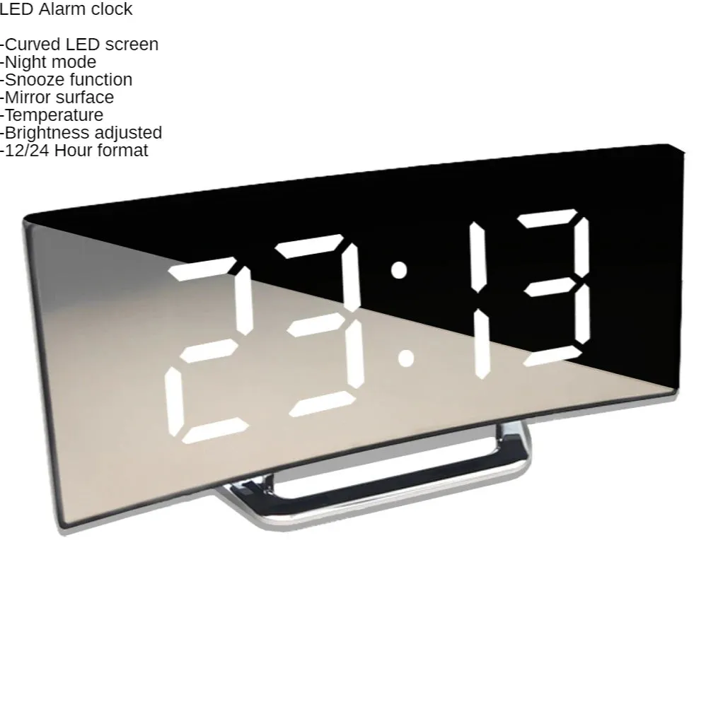 Curved Screen Digital Alarm Clock