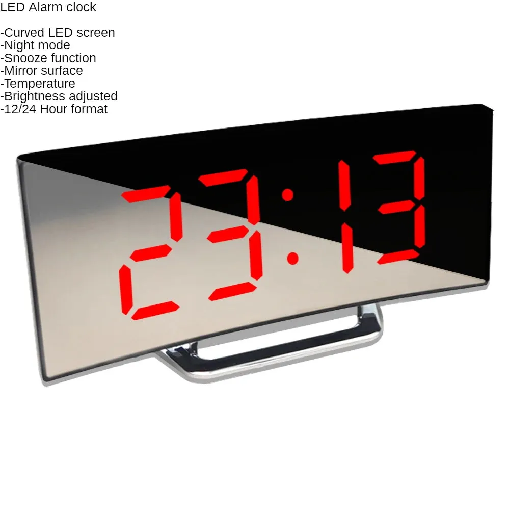 Curved Screen Digital Alarm Clock