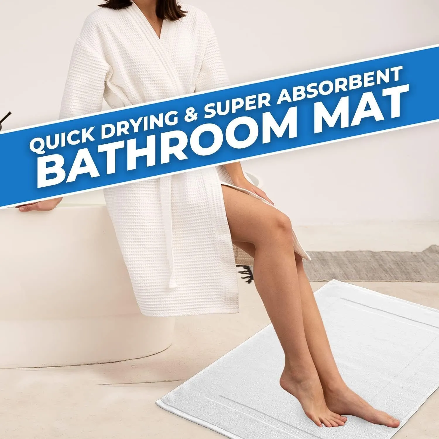 Cusco  Classic Frame Cotton Bathroom Mat – 800GSM Heavy Duty
