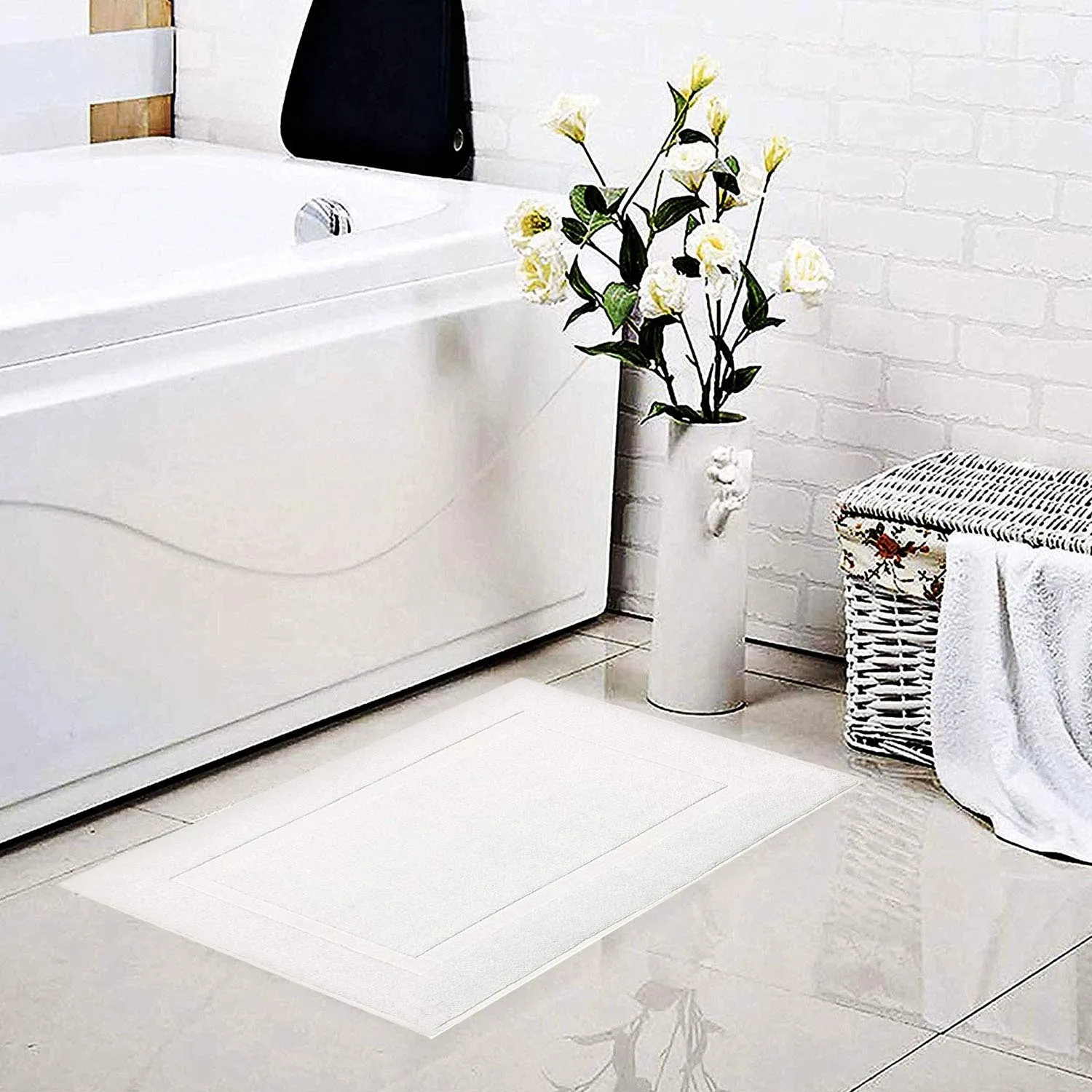 Cusco  Classic Frame Cotton Bathroom Mat – 800GSM Heavy Duty