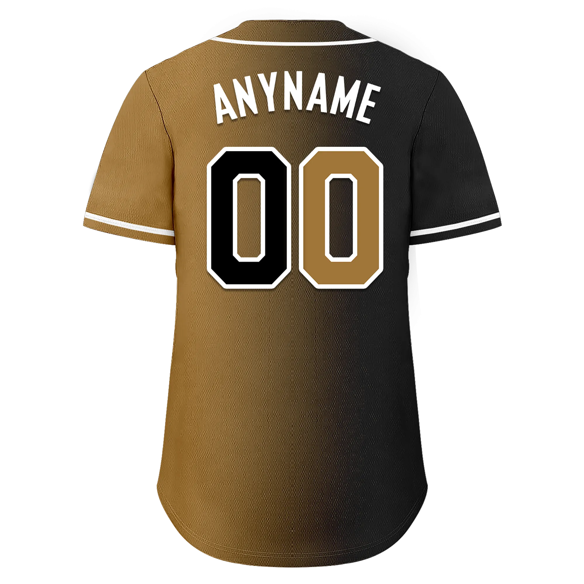 Custom Black Gold Gradient Fashion Personalized Authentic Baseball Jersey BSBJ01-D0a7a0d