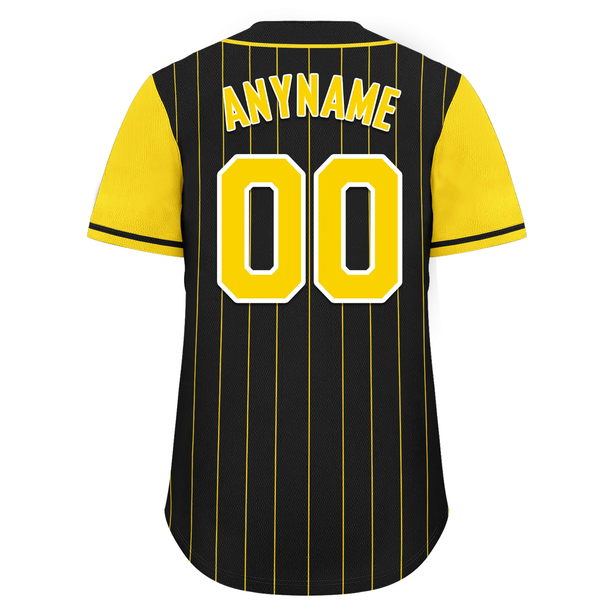 Custom Black Gold Stripe Fashion Personalized Authentic Baseball Jersey BSBJ01-D017217