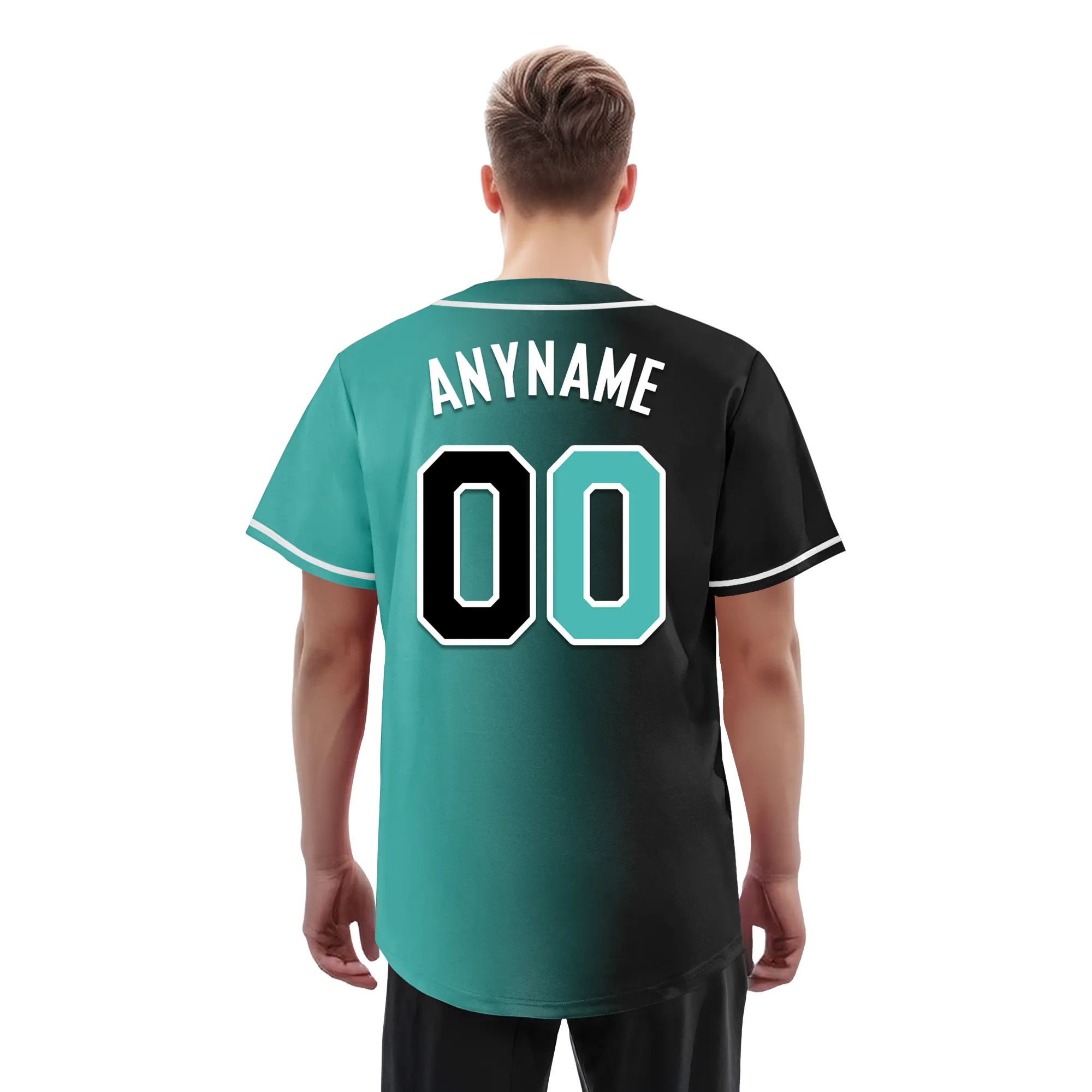 Custom Black Green Gradient Fashion Personalized Authentic Baseball Jersey BSBJ01-D0a7a0c