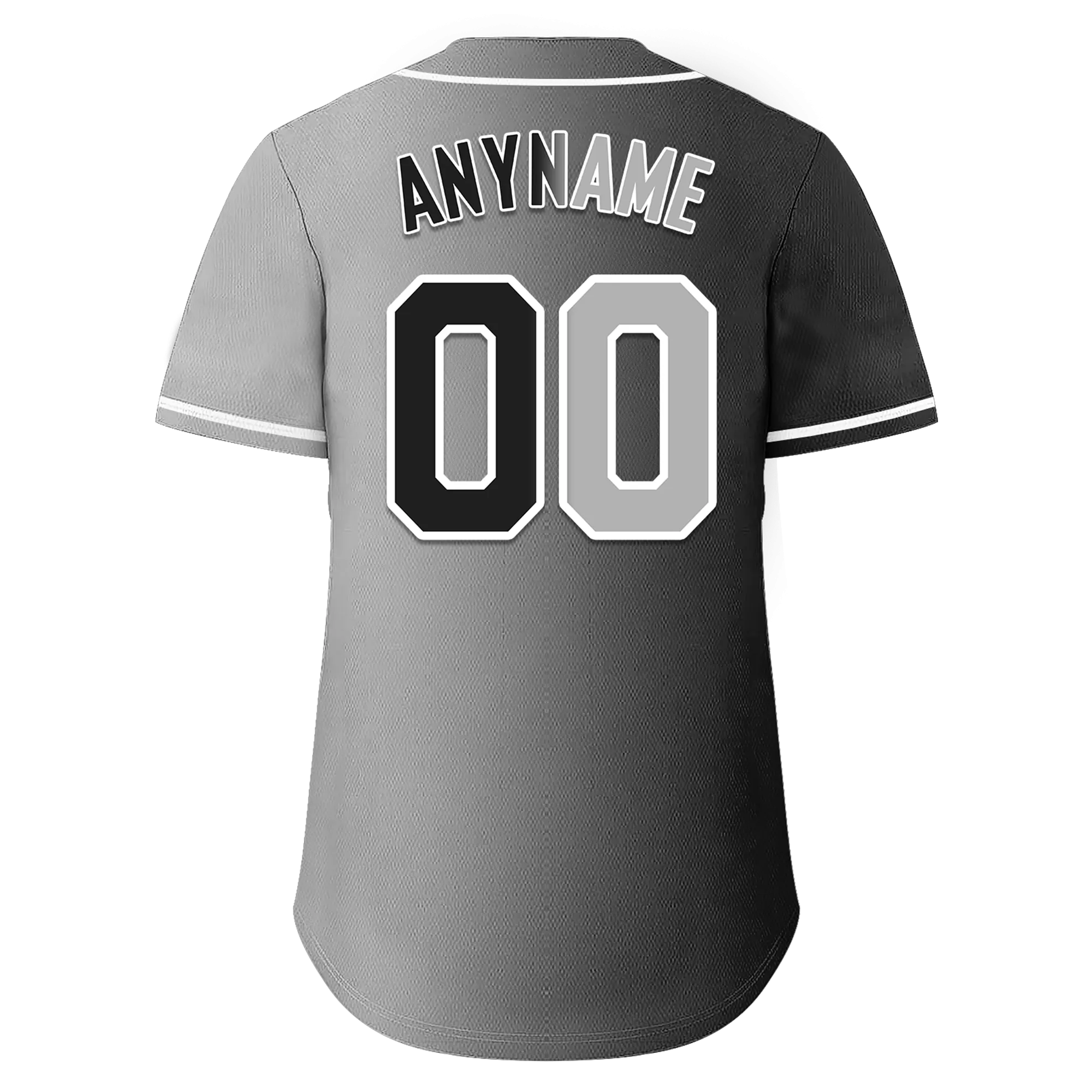Custom Black Grey Gradient Fashion Personalized Authentic Baseball Jersey BSBJ01-D0a7a07