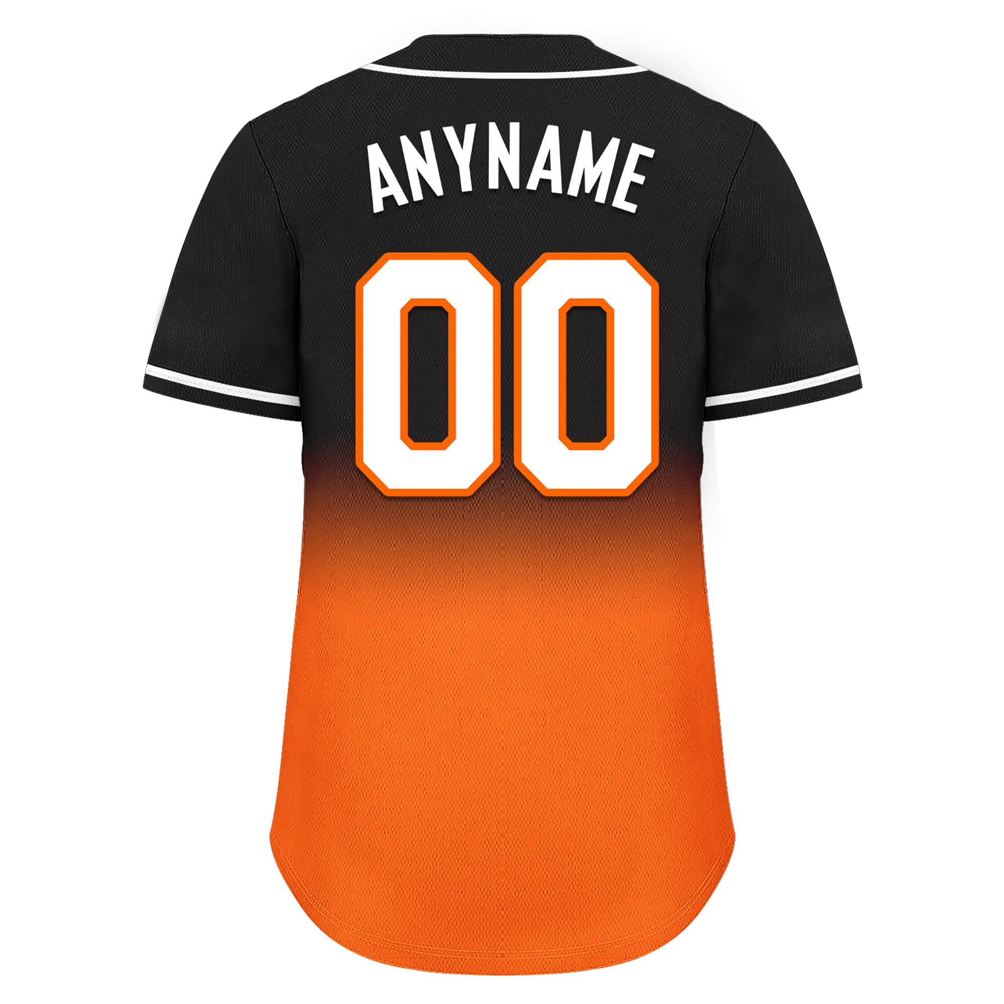 Custom Black Orange Fade Fashion Personalized Authentic Baseball Jersey BSBJ01-D0a70ce