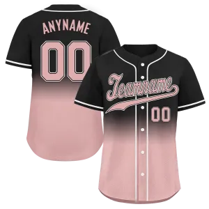 Custom Black Pink Fade Fashion Personalized Authentic Baseball Jersey BSBJ01-D0a70d9