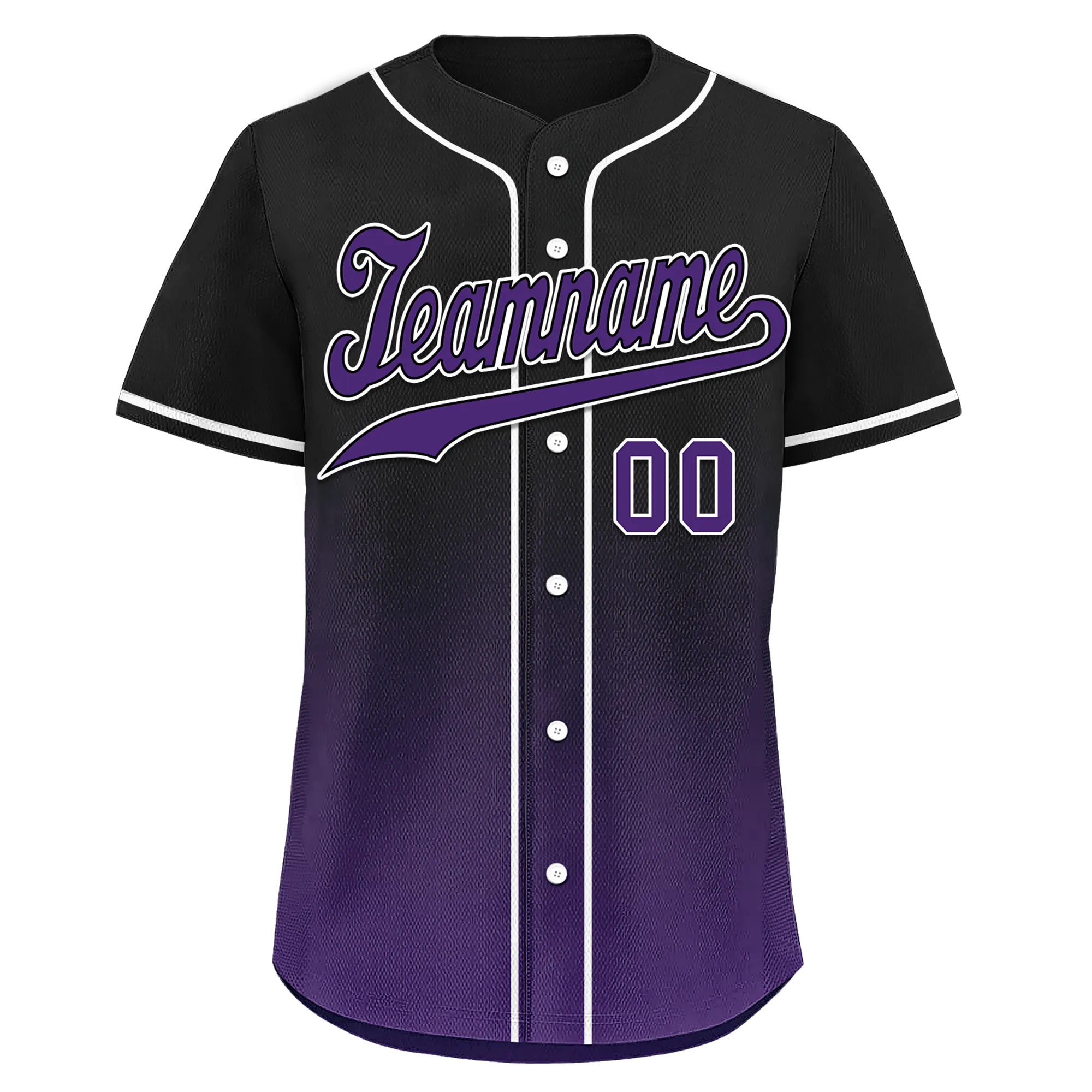 Custom Black Purple Fade Fashion Personalized Authentic Baseball Jersey BSBJ01-D0a70d0
