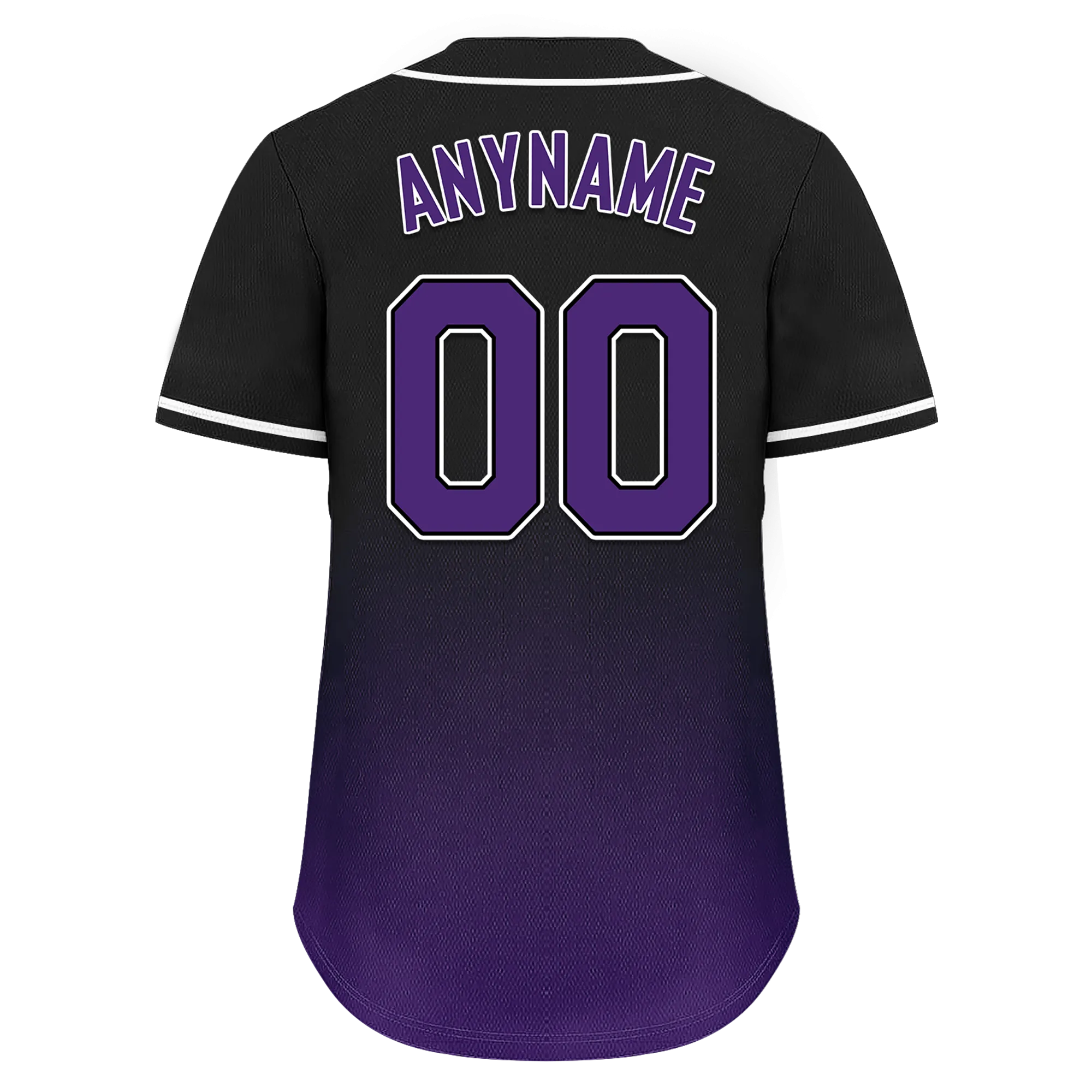Custom Black Purple Fade Fashion Personalized Authentic Baseball Jersey BSBJ01-D0a70d0