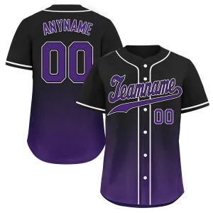 Custom Black Purple Fade Fashion Personalized Authentic Baseball Jersey BSBJ01-D0a70d0