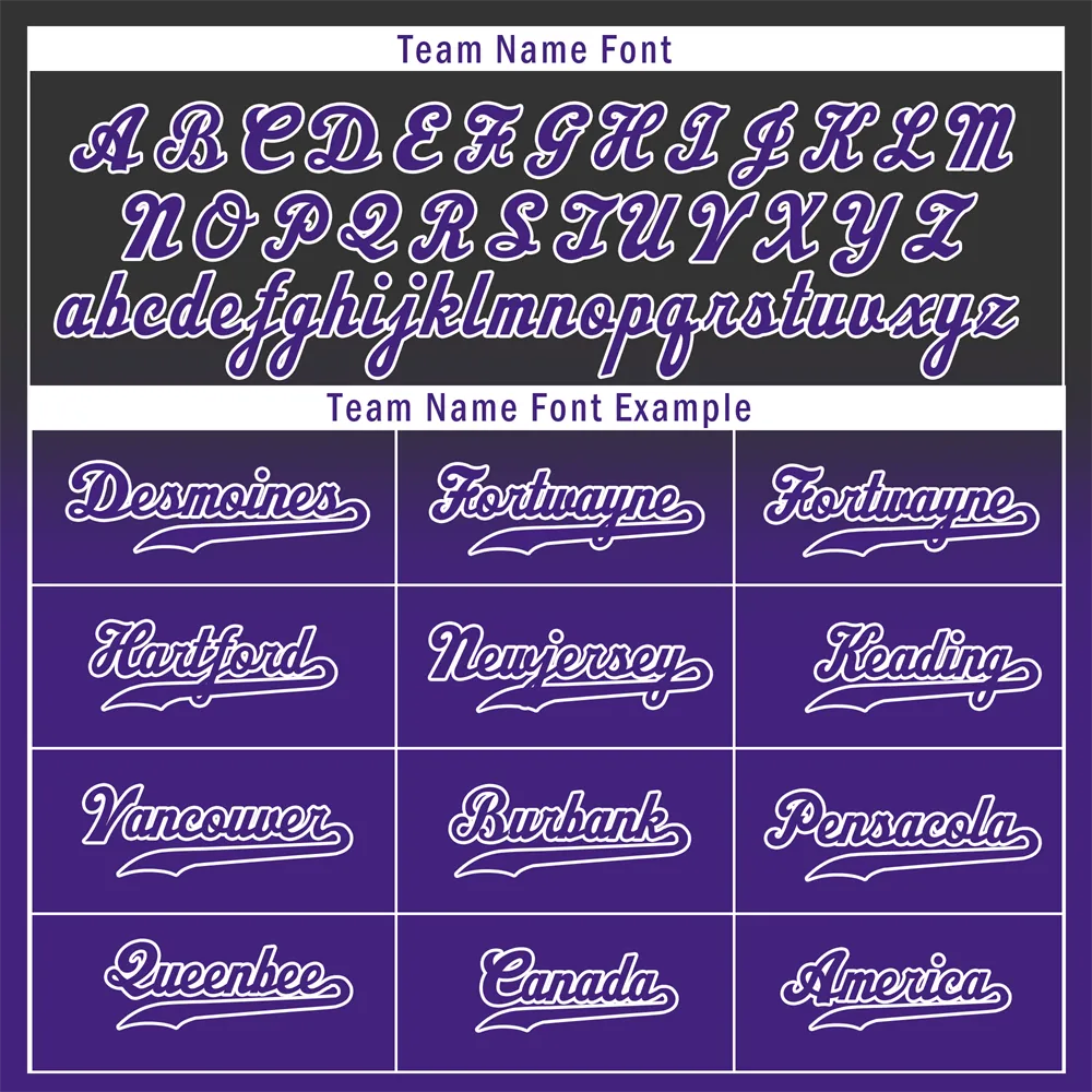 Custom Black Purple Fade Fashion Purple Authentic Baseball Jersey