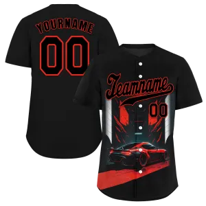 Custom Black Red Drift Fashion Black Authentic Baseball Jersey BSBJ0a-bc0fb8d
