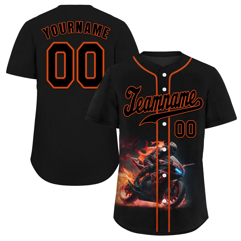 Custom Black Red Drift Fashion Black Authentic Baseball Jersey BSBJ0a-bc0fb8e