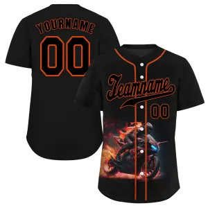Custom Black Red Drift Fashion Black Authentic Baseball Jersey BSBJ0a-bc0fb8e