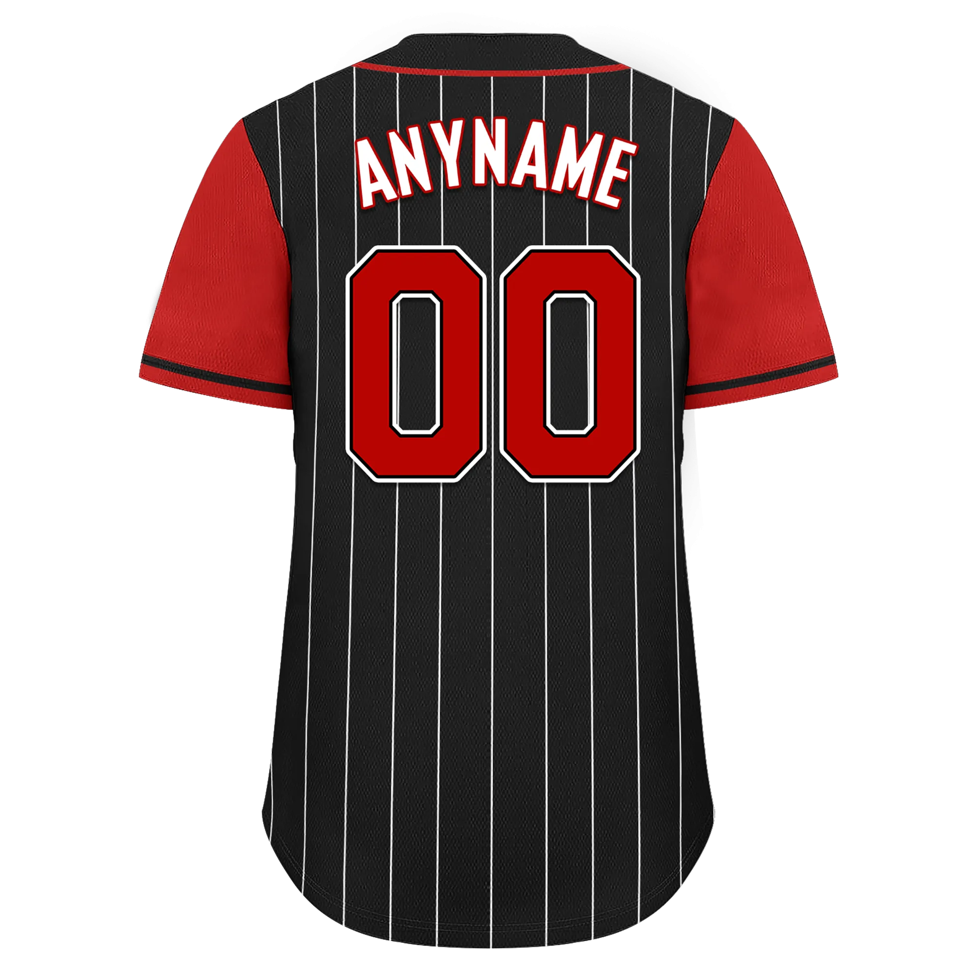 Custom Black Red Stripe Fashion Personalized Authentic Baseball Jersey BSBJ01-D017216
