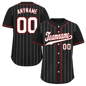 Custom Black Stripe Fashion Personalized Authentic Baseball Jersey BSBJ01-D017243