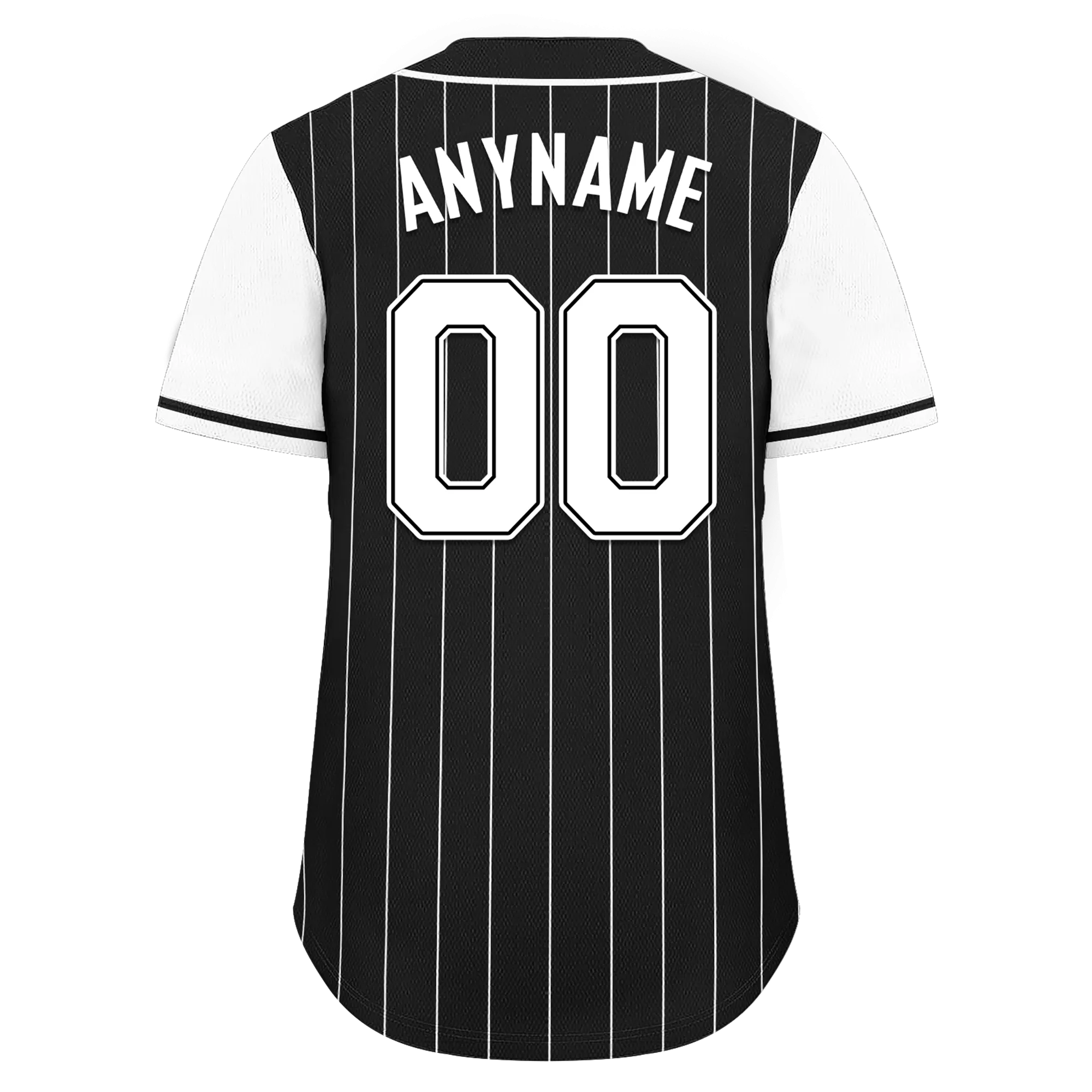 Custom Black White Stripe Fashion Personalized Authentic Baseball Jersey BSBJ01-D017239