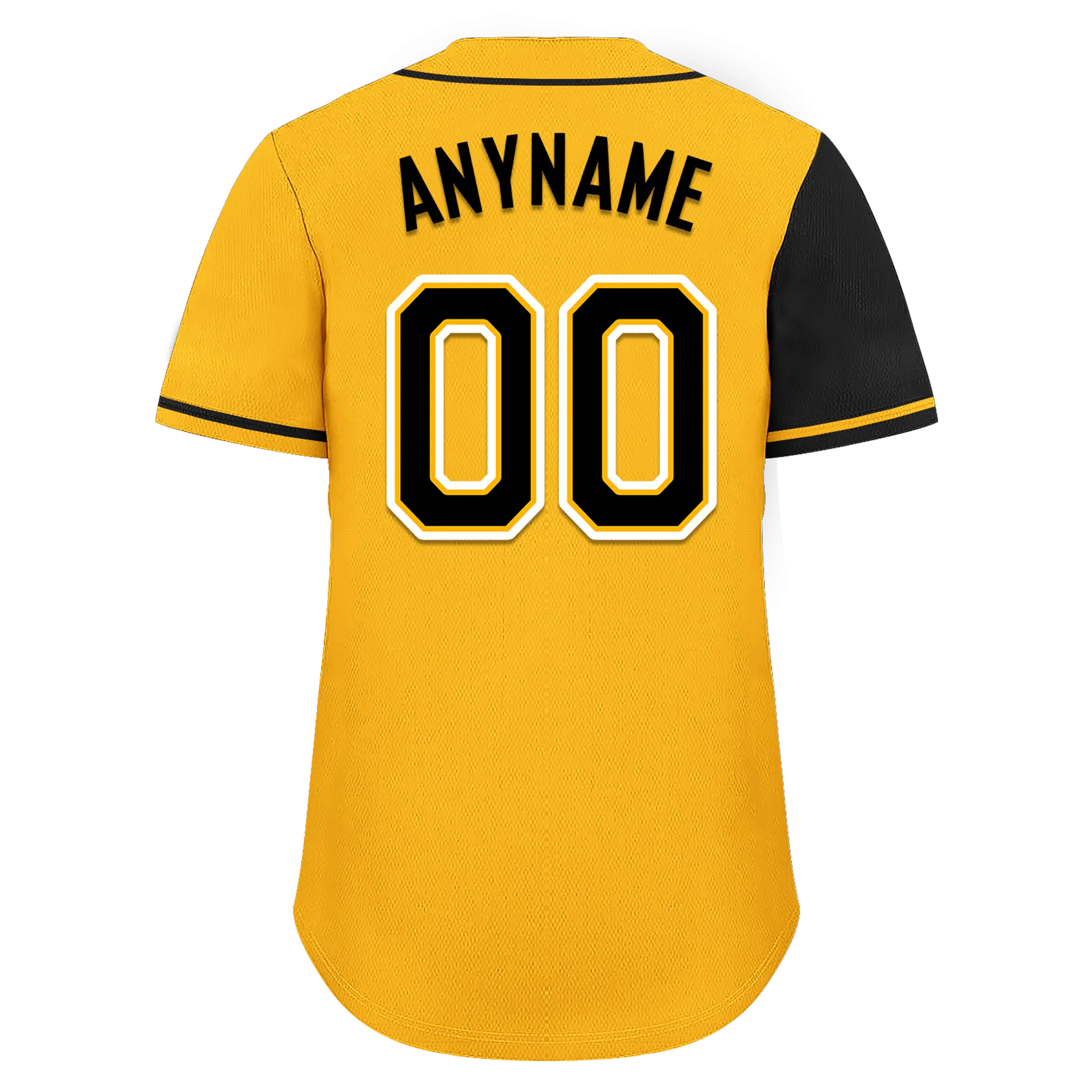 Custom Black Yellow Skull Fashion Personalized Authentic Baseball Jersey BSBJ01-D017155