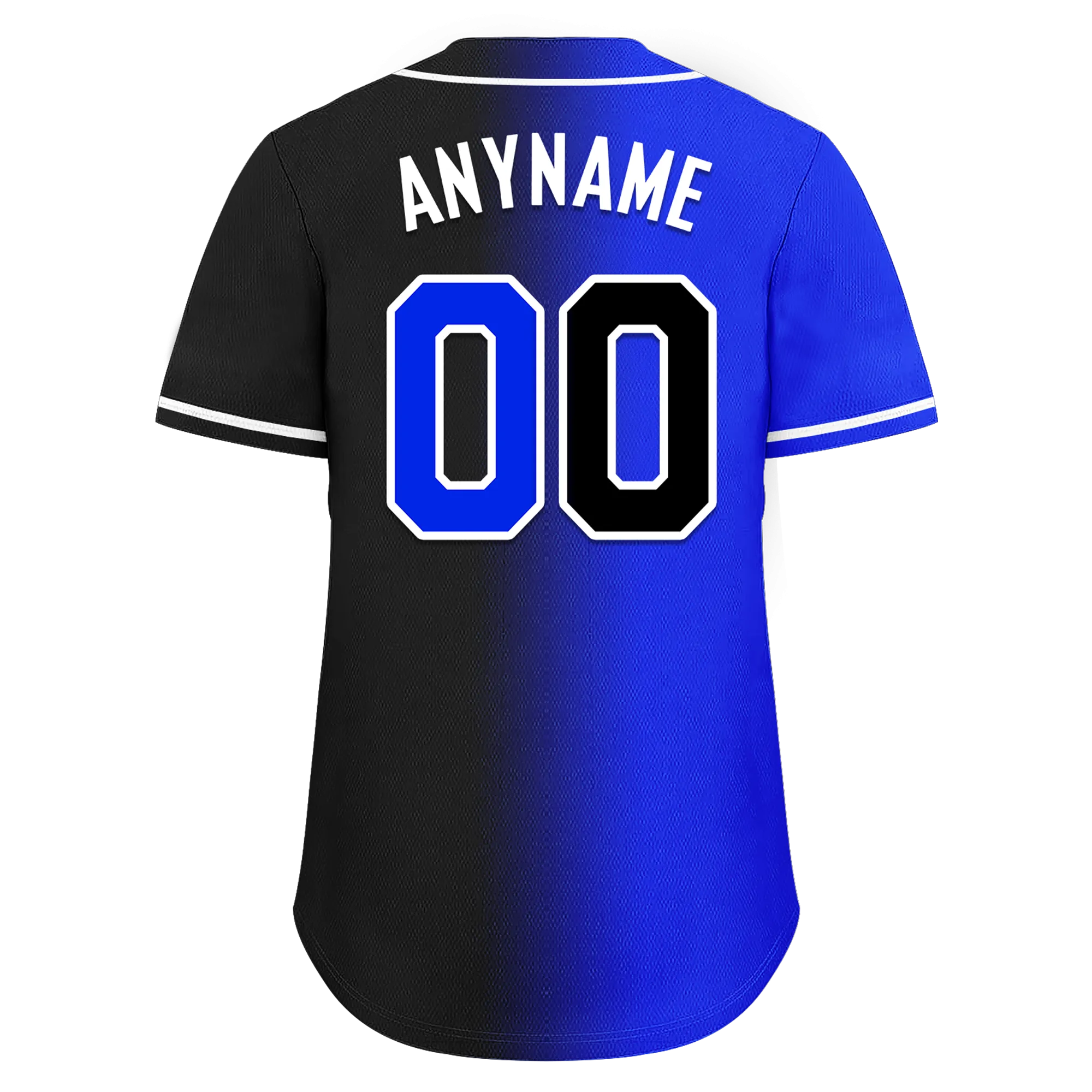 Custom Blue Black Gradient Fashion Personalized Authentic Baseball Jersey BSBJ01-D0a709e