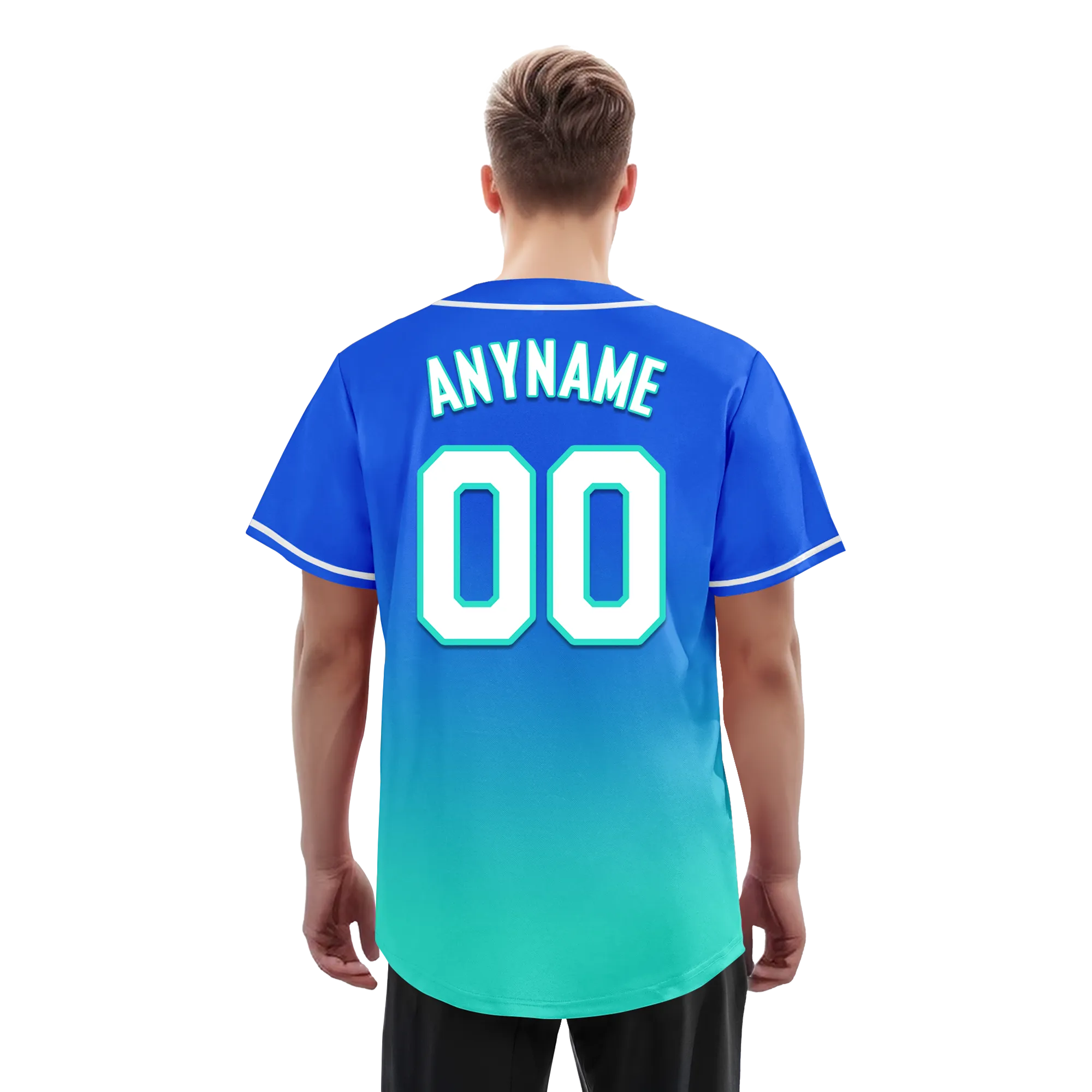 Custom Blue Cyan Fade Fashion Personalized Authentic Baseball Jersey BSBJ01-D0a70d8