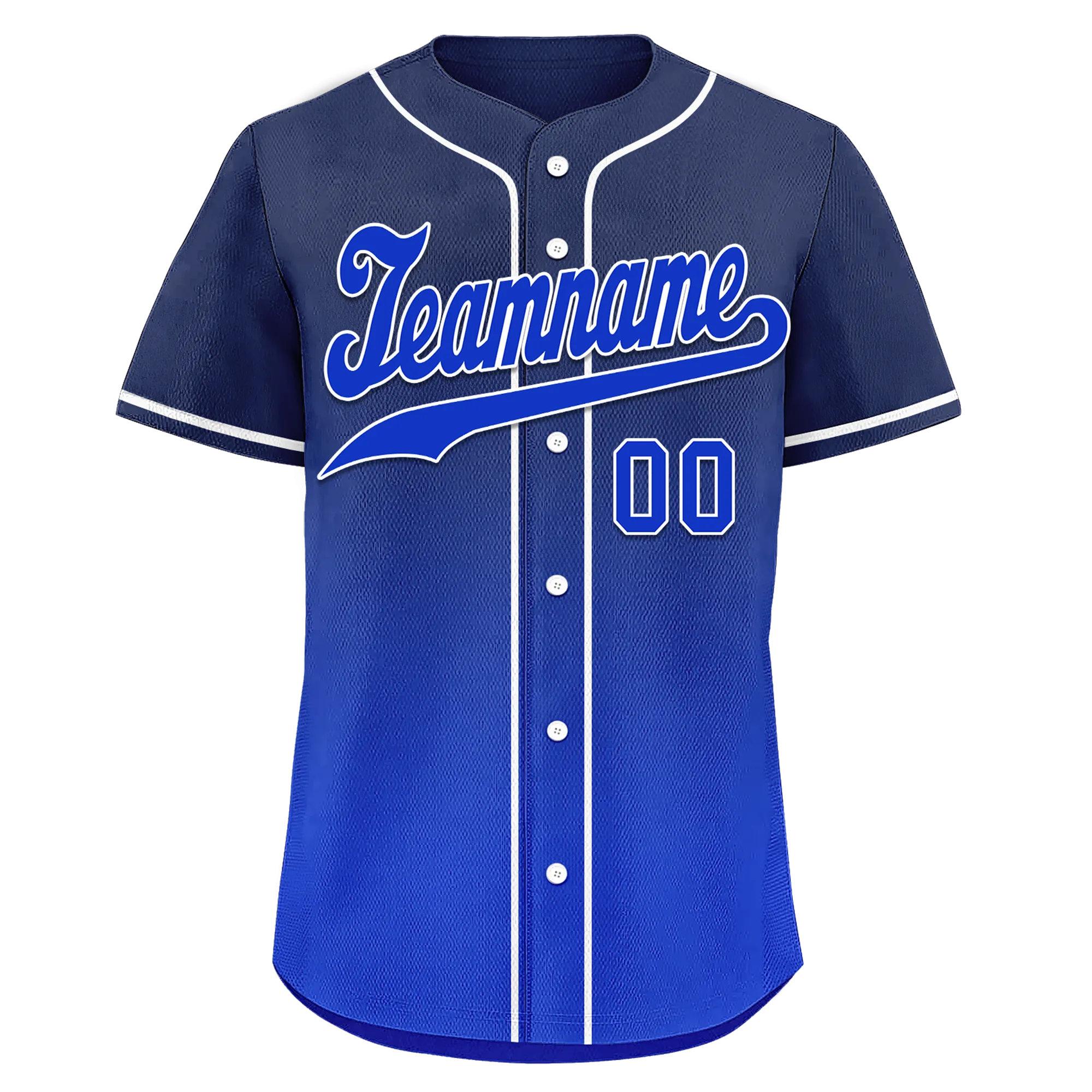 Custom Blue Fade Fashion Personalized Authentic Baseball Jersey BSBJ01-D0a70ed