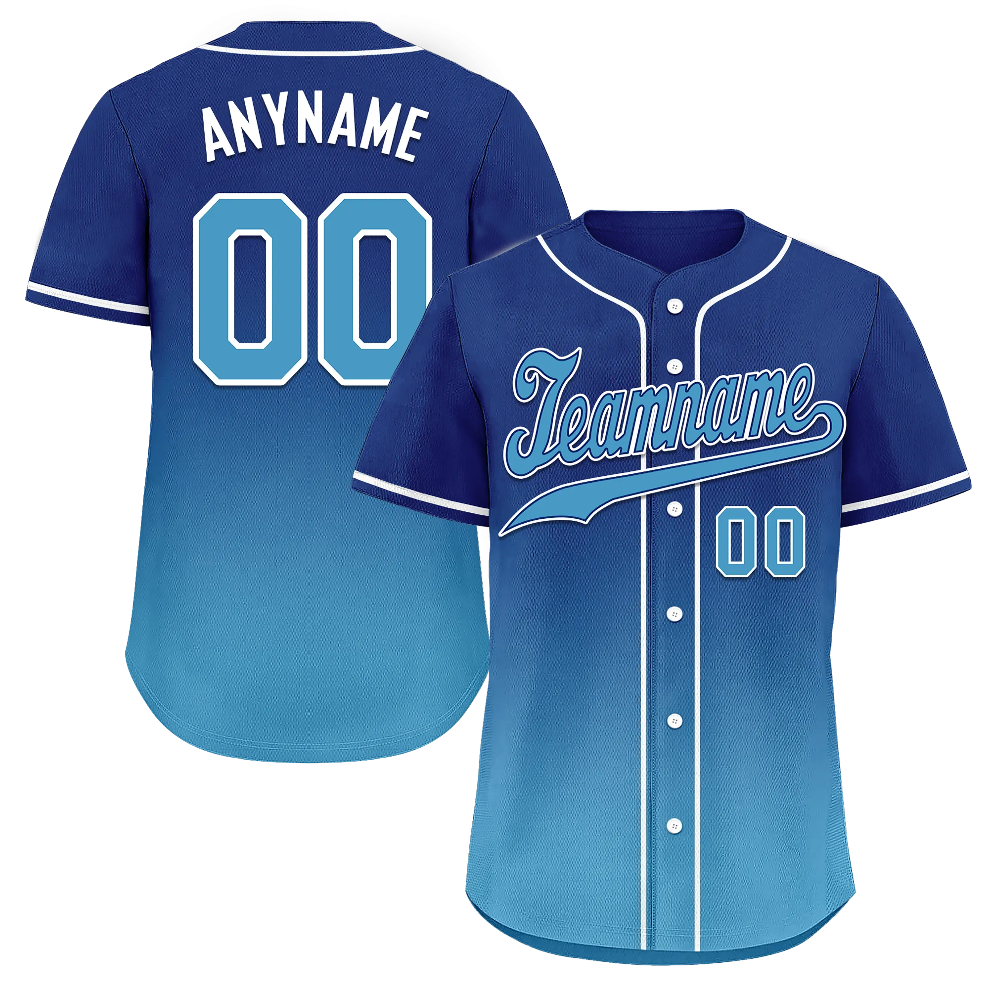 Custom Blue Fade Fashion Personalized Authentic Baseball Jersey BSBJ01-D0a70fd