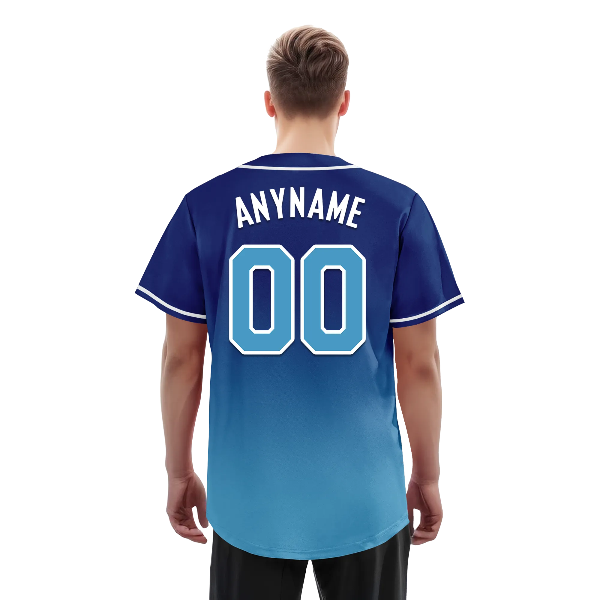 Custom Blue Fade Fashion Personalized Authentic Baseball Jersey BSBJ01-D0a70fd
