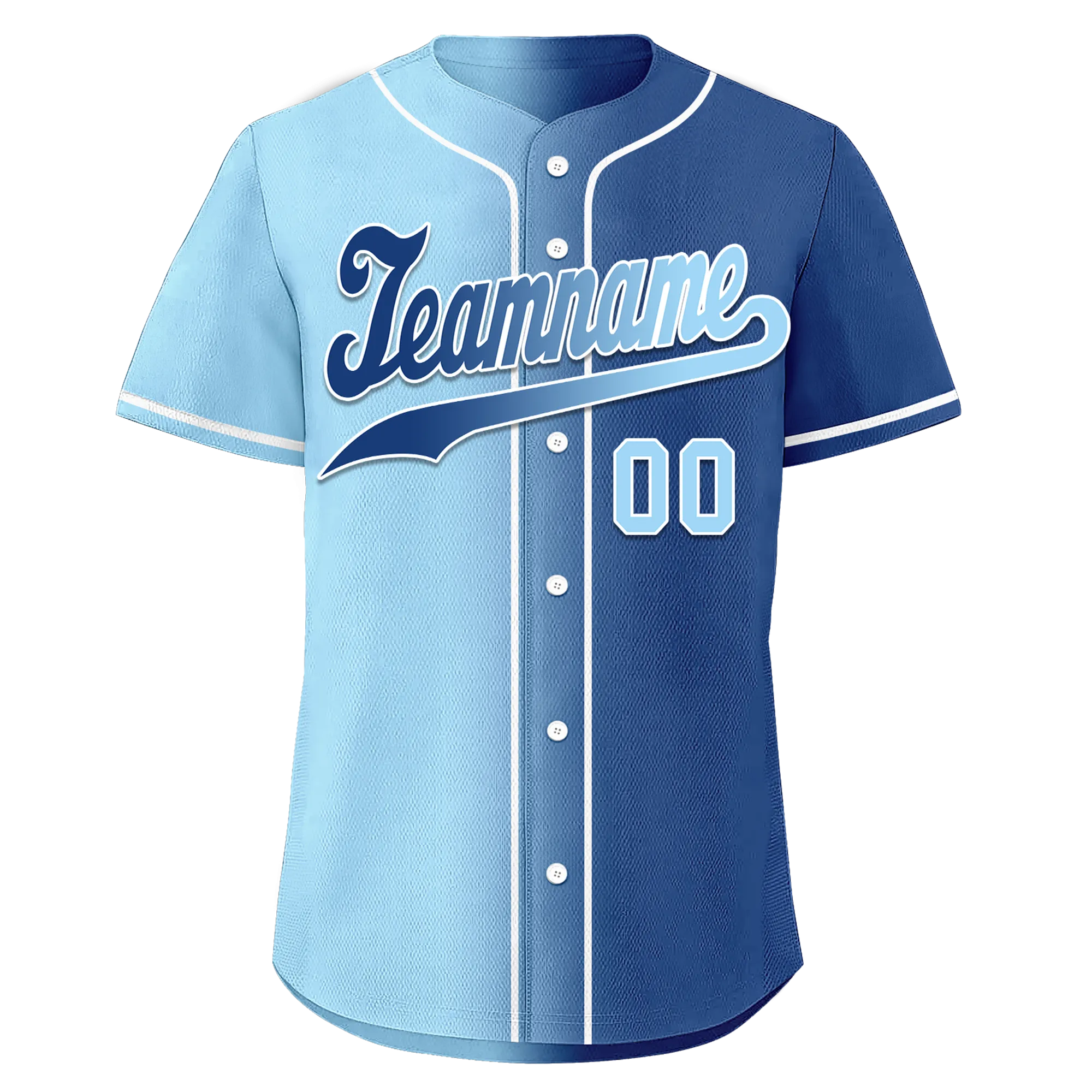 Custom Blue Gradient Fashion Personalized Authentic Baseball Jersey BSBJ01-D0a7078