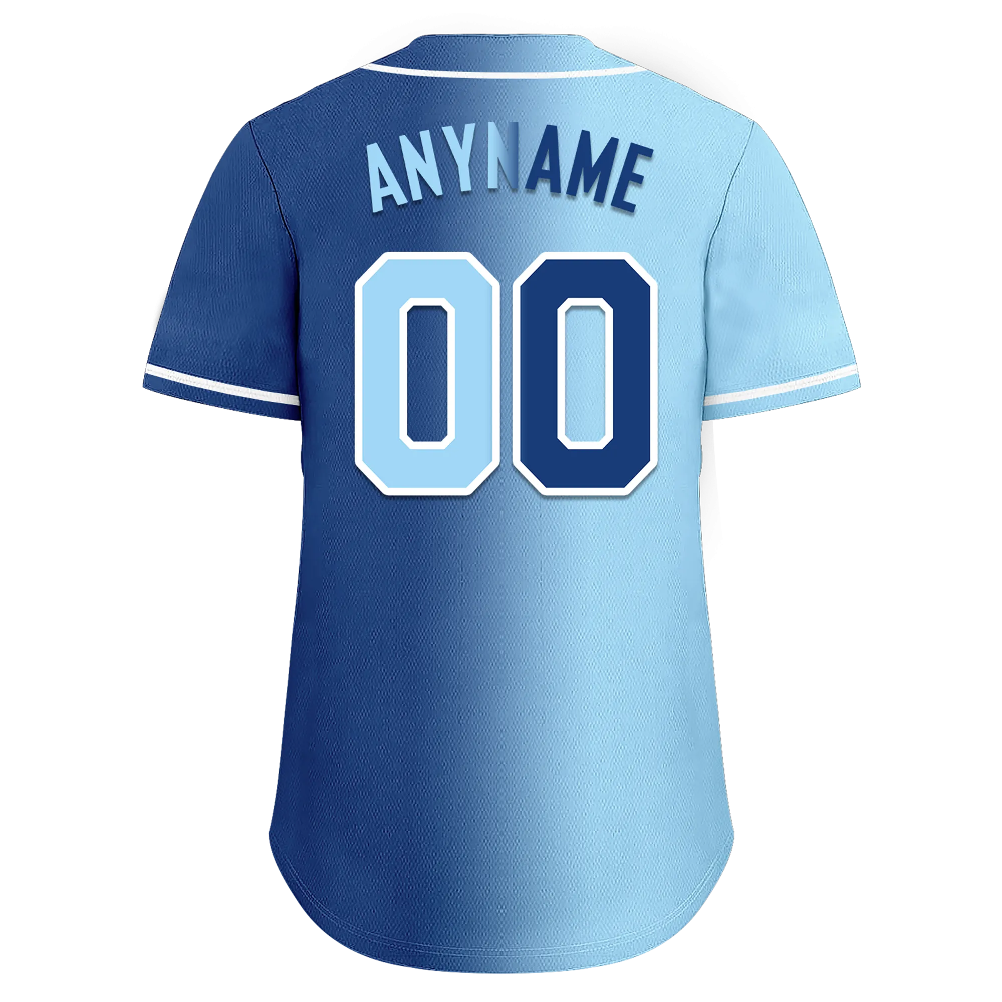 Custom Blue Gradient Fashion Personalized Authentic Baseball Jersey BSBJ01-D0a7078