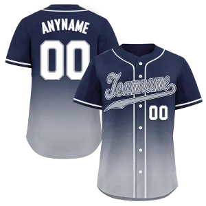 Custom Blue Grey Fade Fashion Personalized Authentic Baseball Jersey BSBJ01-D0a70b8