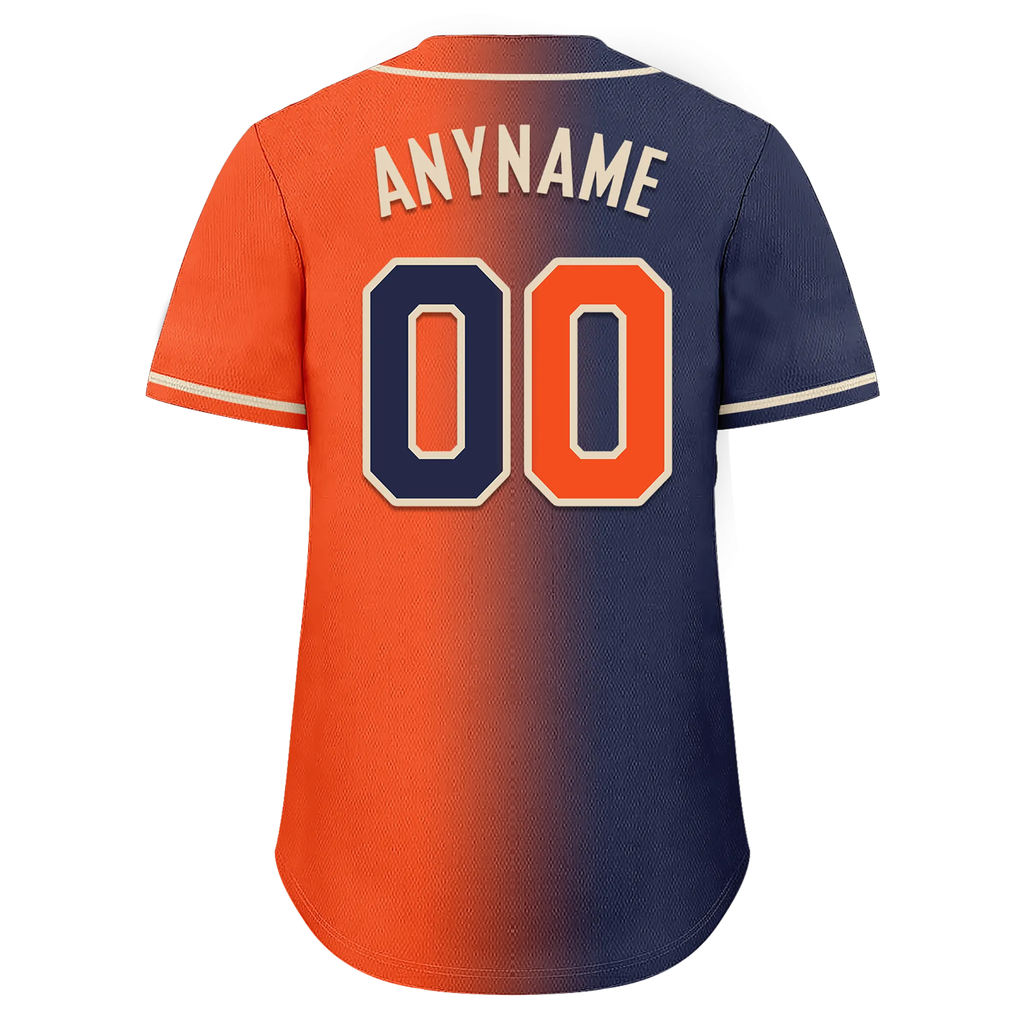 Custom Blue Orange Gradient Fashion Personalized Authentic Baseball Jersey BSBJ01-D0a7089
