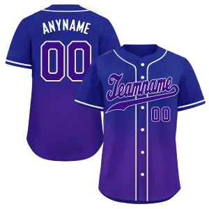 Custom Blue Purple Fade Fashion Personalized Authentic Baseball Jersey BSBJ01-D0a70ea
