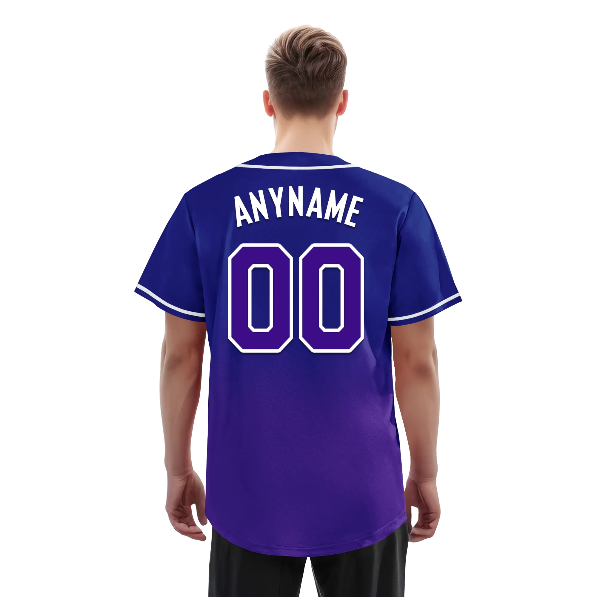 Custom Blue Purple Fade Fashion Personalized Authentic Baseball Jersey BSBJ01-D0a70ea