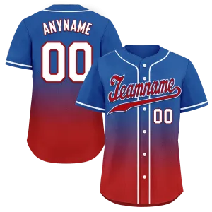 Custom Blue Red Fade Fashion Personalized Authentic Baseball Jersey BSBJ01-D0a70bd
