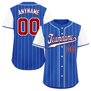 Custom Blue Stripe Fashion Personalized Authentic Baseball Jersey BSBJ01-D017223