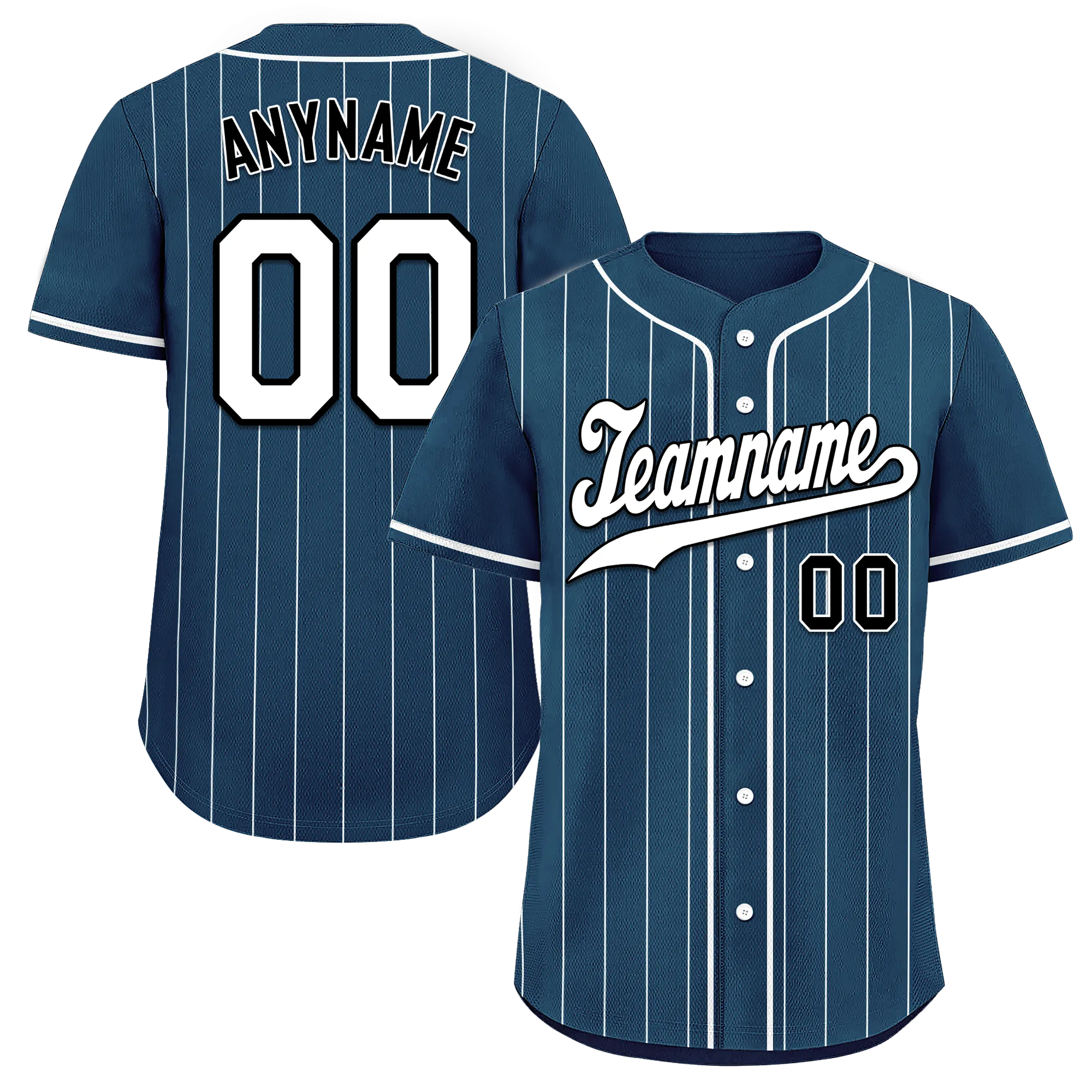 Custom Blue Stripe Fashion Personalized Authentic Baseball Jersey BSBJ01-D017258