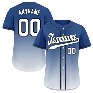 Custom Blue White Fade Fashion Personalized Authentic Baseball Jersey BSBJ01-D0a70db