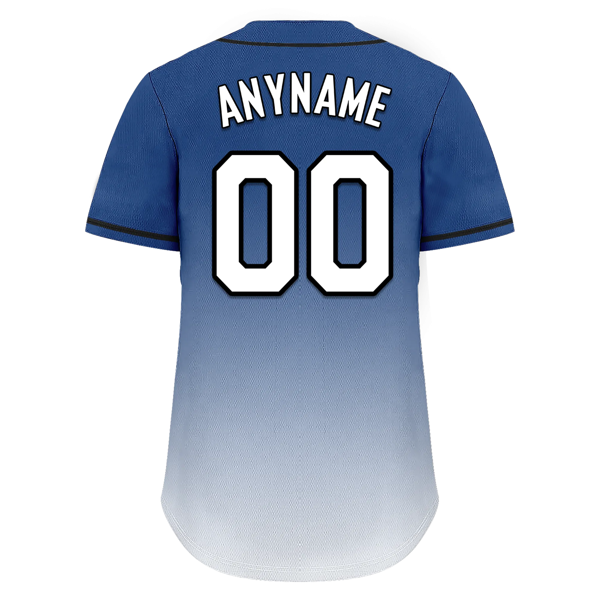 Custom Blue White Fade Fashion Personalized Authentic Baseball Jersey BSBJ01-D0a70db
