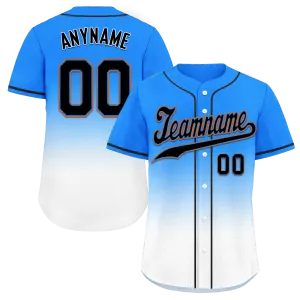 Custom Blue White Fade Fashion Personalized Authentic Baseball Jersey BSBJ01-D0a70ef
